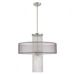 Bella Vista 4 Light Brushed Nickel Pendant Chandelier by Livex Lighting -Livex Lighting shop brushed nickel livex lighting chandeliers 43205 91 c3 1000