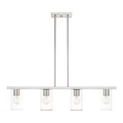 Zurich 4 Light Brushed Nickel Chandelier by Livex Lighting