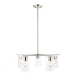 Zurich 5 Light Brushed Nickel Chandelier by Livex Lighting -Livex Lighting shop brushed nickel livex lighting chandeliers 45475 91 4f 1000