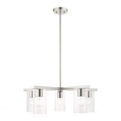 Zurich 5 Light Brushed Nickel Chandelier by Livex Lighting