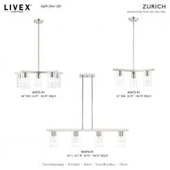 Zurich 5 Light Brushed Nickel Chandelier by Livex Lighting -Livex Lighting shop brushed nickel livex lighting chandeliers 45475 91 d4 1000