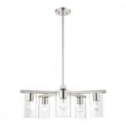 Zurich 5 Light Brushed Nickel Chandelier by Livex Lighting -Livex Lighting shop brushed nickel livex lighting chandeliers 45475 91 fa 1000
