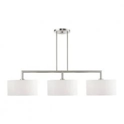Meridian 3 Light Brushed Nickel Linear Chandelier by Livex Lighting 17 Meridian 3 Light Brushed Nickel Linear Chandelier by Livex Lighting -Livex Lighting shop brushed nickel livex lighting chandeliers 45493 91 4f 1000
