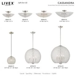 Cassandra 4 Light Brushed Nickel Pendant by Livex Lighting -Livex Lighting shop brushed nickel livex lighting chandeliers 45724 91 d4 1000