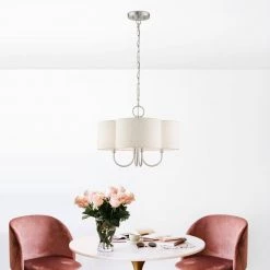 Solstice 4 Light Brushed Nickel Chandelier by Livex Lighting -Livex Lighting shop brushed nickel livex lighting chandeliers 45806 91 40 1000