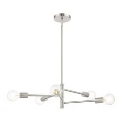 Bannister 5 Light Brushed Nickel Chandelier by Livex Lighting -Livex Lighting shop brushed nickel livex lighting chandeliers 45865 91 4f 1000