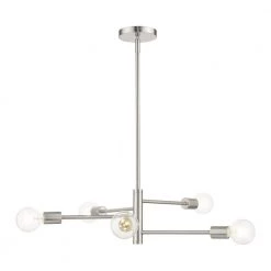 Bannister 5 Light Brushed Nickel Chandelier by Livex Lighting