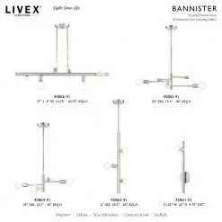 Bannister 5 Light Brushed Nickel Chandelier by Livex Lighting -Livex Lighting shop brushed nickel livex lighting chandeliers 45865 91 d4 1000
