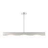Novato 3-Light Brushed Nickel Linear Pendant with Gold Accents by Livex Lighting
