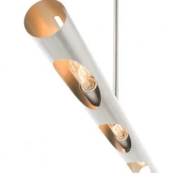 Novato 3-Light Brushed Nickel Linear Pendant with Gold Accents by Livex Lighting -Livex Lighting shop brushed nickel livex lighting chandeliers 45897 91 fa 1000