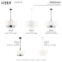 Meridian 3 Light Brushed Nickel Linear Chandelier by Livex Lighting -Livex Lighting shop brushed nickel livex lighting chandeliers 45983 91 31 1000