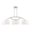 Meridian 3 Light Brushed Nickel Linear Chandelier by Livex Lighting