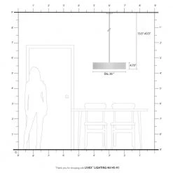 Elmhurst 5-Light Brushed Nickel Large Hardback Drum Pendant with Urban Gray Fabric Shade with White Fabric Inside by Livex Lighting -Livex Lighting shop brushed nickel livex lighting chandeliers 46145 91 d4 1000