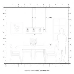 Munich 3-Light Brushed Nickel Linear Chandelier with Clear Glass Shades by Livex Lighting -Livex Lighting shop brushed nickel livex lighting chandeliers 46153 91 66 1000
