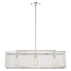 Industro 3 Light Brushed Nickel Chandelier by Livex Lighting -Livex Lighting shop brushed nickel livex lighting chandeliers 46213 91 4f 1000