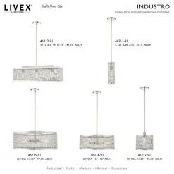 Industro 3 Light Brushed Nickel Chandelier by Livex Lighting -Livex Lighting shop brushed nickel livex lighting chandeliers 46213 91 d4 1000