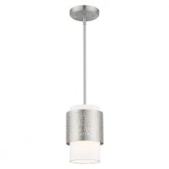 Noria 1 Light Brushed Nickel Pendant by Livex Lighting 16 Noria 1 Light Brushed Nickel Pendant by Livex Lighting -Livex Lighting shop brushed nickel livex lighting chandeliers 46259 91 1f 1000