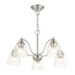 Montgomery 5 Light Brushed Nickel Chandelier by Livex Lighting -Livex Lighting shop brushed nickel livex lighting chandeliers 46335 91 1f 1000