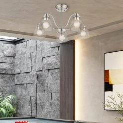 Montgomery 5 Light Brushed Nickel Chandelier by Livex Lighting -Livex Lighting shop brushed nickel livex lighting chandeliers 46335 91 40 1000