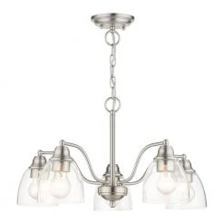 Montgomery 5 Light Brushed Nickel Chandelier by Livex Lighting -Livex Lighting shop brushed nickel livex lighting chandeliers 46335 91 4f 1000