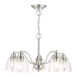 Montgomery 5 Light Brushed Nickel Chandelier by Livex Lighting