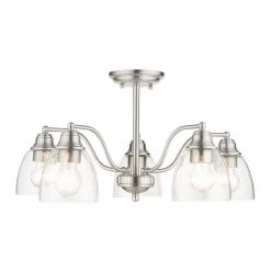 Montgomery 5 Light Brushed Nickel Chandelier by Livex Lighting -Livex Lighting shop brushed nickel livex lighting chandeliers 46335 91 76 1000