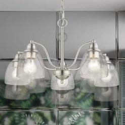 Montgomery 5 Light Brushed Nickel Chandelier by Livex Lighting -Livex Lighting shop brushed nickel livex lighting chandeliers 46335 91 a0 1000