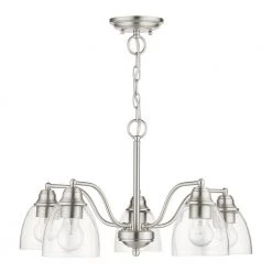 Montgomery 5 Light Brushed Nickel Chandelier by Livex Lighting -Livex Lighting shop brushed nickel livex lighting chandeliers 46335 91 c3 1000