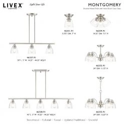 Montgomery 5 Light Brushed Nickel Chandelier by Livex Lighting -Livex Lighting shop brushed nickel livex lighting chandeliers 46335 91 d4 1000