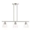 Montgomery 3 Light Brushed Nickel Linear Chandelier by Livex Lighting