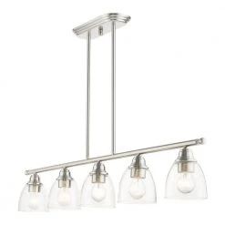 Montgomery 5 Light Brushed Nickel Linear Chandelier by Livex Lighting 17 Montgomery 5 Light Brushed Nickel Linear Chandelier by Livex Lighting -Livex Lighting shop brushed nickel livex lighting chandeliers 46338 91 1f 1000