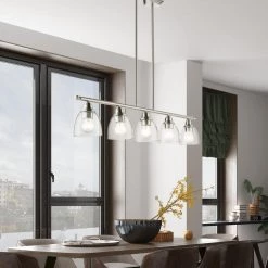 Montgomery 5 Light Brushed Nickel Linear Chandelier by Livex Lighting 13 Montgomery 5 Light Brushed Nickel Linear Chandelier by Livex Lighting -Livex Lighting shop brushed nickel livex lighting chandeliers 46338 91 40 1000