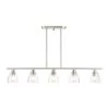 Montgomery 5 Light Brushed Nickel Linear Chandelier by Livex Lighting