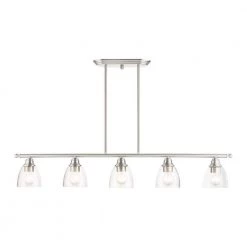 Montgomery 5 Light Brushed Nickel Linear Chandelier by Livex Lighting