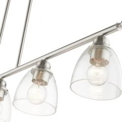 Montgomery 5 Light Brushed Nickel Linear Chandelier by Livex Lighting 20 Montgomery 5 Light Brushed Nickel Linear Chandelier by Livex Lighting -Livex Lighting shop brushed nickel livex lighting chandeliers 46338 91 76 1000