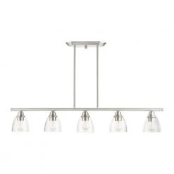 Montgomery 5 Light Brushed Nickel Linear Chandelier by Livex Lighting 15 Montgomery 5 Light Brushed Nickel Linear Chandelier by Livex Lighting -Livex Lighting shop brushed nickel livex lighting chandeliers 46338 91 c3 1000