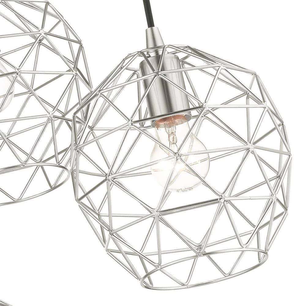 Geometrix 3 Light Brushed Nickel Pendant by Livex Lighting 9 Geometrix 3 Light Brushed Nickel Pendant by Livex Lighting - Image 9