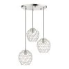 Geometrix 3 Light Brushed Nickel Pendant by Livex Lighting