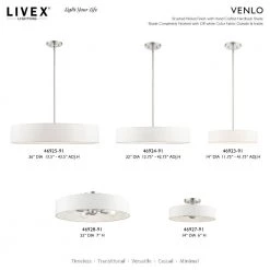 Venlo 4 Light Brushed Nickel Pendant by Livex Lighting -Livex Lighting shop brushed nickel livex lighting chandeliers 46923 91 d4 1000
