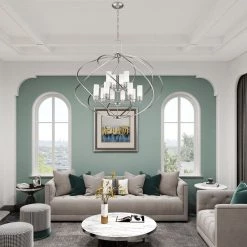 Westfield 12 Light Brushed Nickel Foyer Chandelier by Livex Lighting -Livex Lighting shop brushed nickel livex lighting chandeliers 47199 91 40 1000