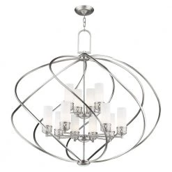 Westfield 12 Light Brushed Nickel Foyer Chandelier by Livex Lighting -Livex Lighting shop brushed nickel livex lighting chandeliers 47199 91 4f 1000