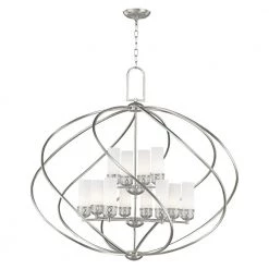 Westfield 12 Light Brushed Nickel Foyer Chandelier by Livex Lighting