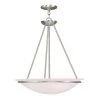 Newburgh 3 Light Brushed Nickel Pendant by Livex Lighting