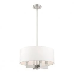 Cresthaven 4 Light Brushed Nickel Chandelier by Livex Lighting -Livex Lighting shop brushed nickel livex lighting chandeliers 48784 91 1f 1000