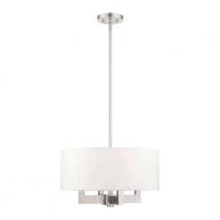 Cresthaven 4 Light Brushed Nickel Chandelier by Livex Lighting -Livex Lighting shop brushed nickel livex lighting chandeliers 48784 91 44 1000