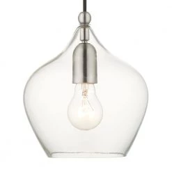 Pendants 1 Light Brushed Nickel Pendant by Livex Lighting 16 Pendants 1 Light Brushed Nickel Pendant by Livex Lighting -Livex Lighting shop brushed nickel livex lighting chandeliers 49088 91 44 1000