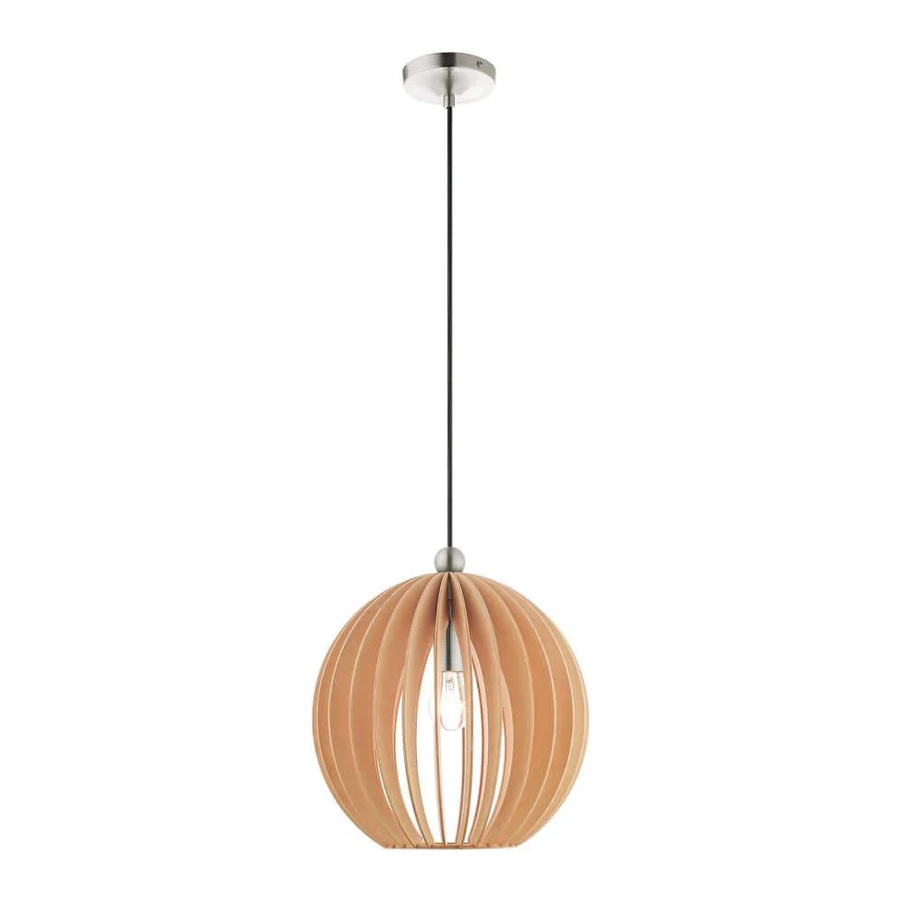 Pendants 1 Light Brushed Nickel Pendant by Livex Lighting 1 Pendants 1 Light Brushed Nickel Pendant by Livex Lighting