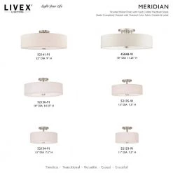 Meridian 2 Light Brushed Nickel Linear Chandelier by Livex Lighting -Livex Lighting shop brushed nickel livex lighting chandeliers 49292 91 31 1000