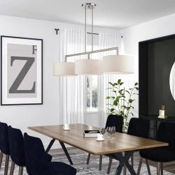 Meridian 3 Light Brushed Nickel Linear Chandelier by Livex Lighting -Livex Lighting shop brushed nickel livex lighting chandeliers 49293 91 40 1000