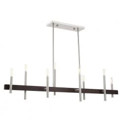 Denmark 8 Light Brushed Nickel with Bronze Accents Chandelier by Livex Lighting -Livex Lighting shop brushed nickel livex lighting chandeliers 49338 91 4f 1000